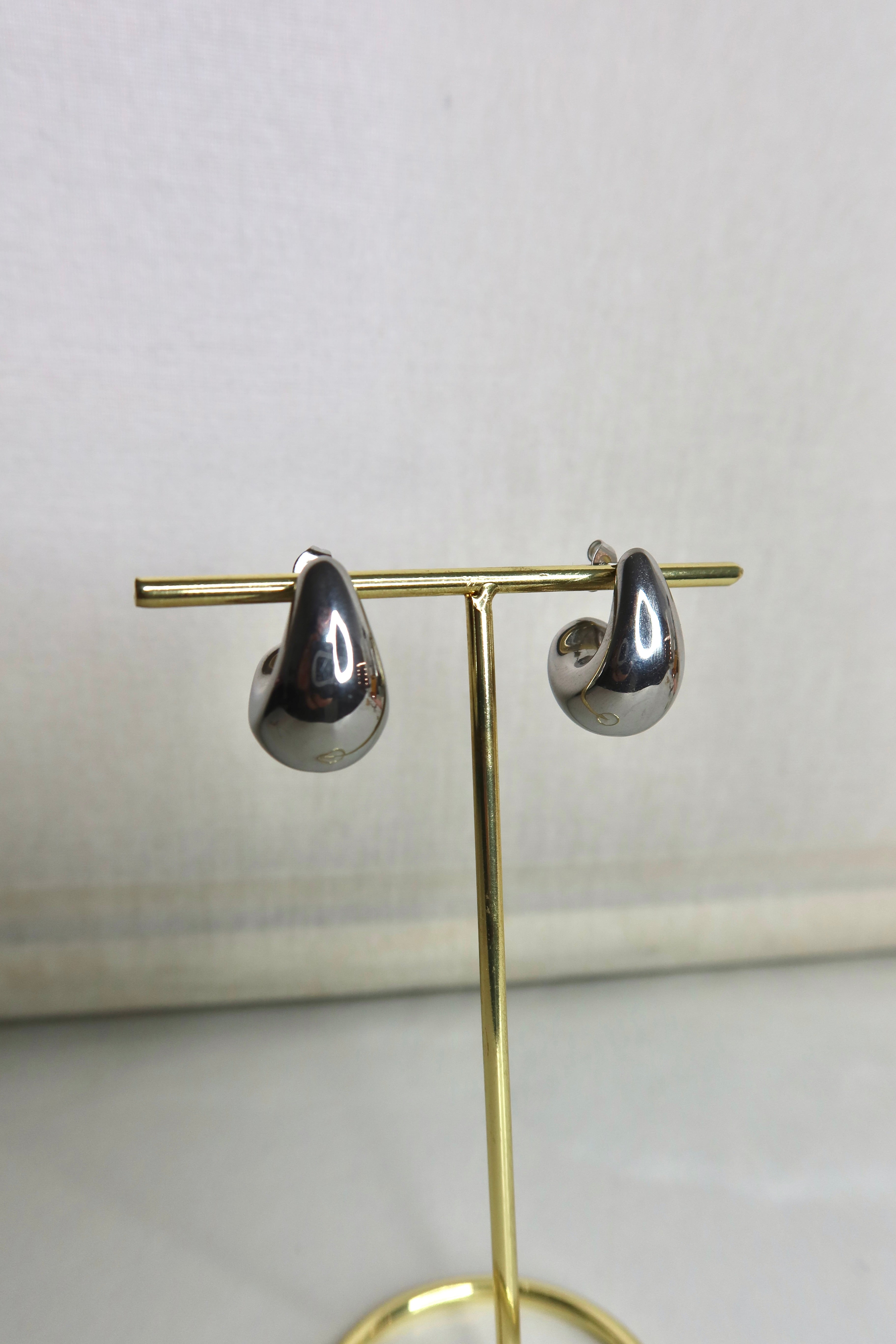 Pendientes Gota Plateados