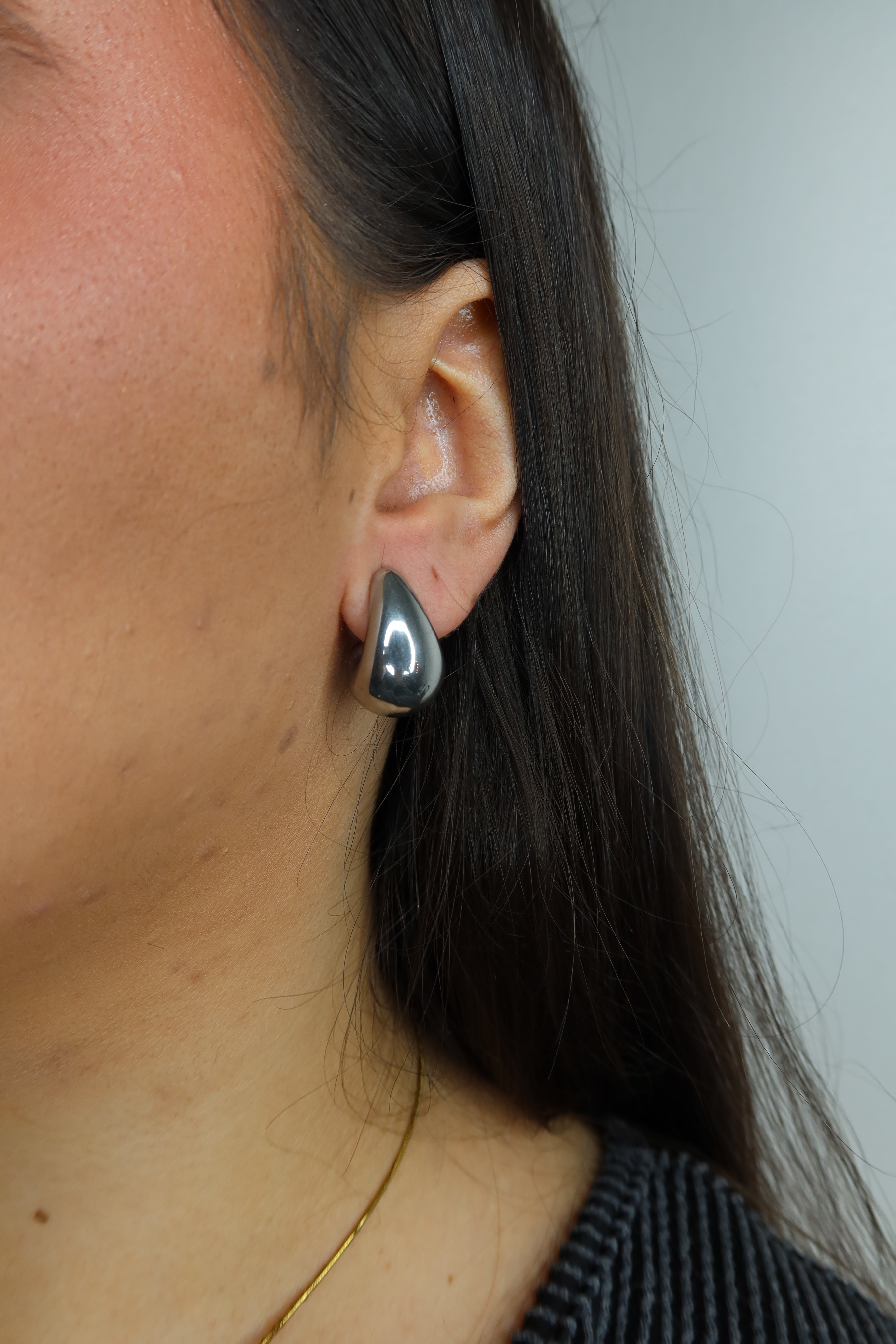 Pendientes Gota Plateados
