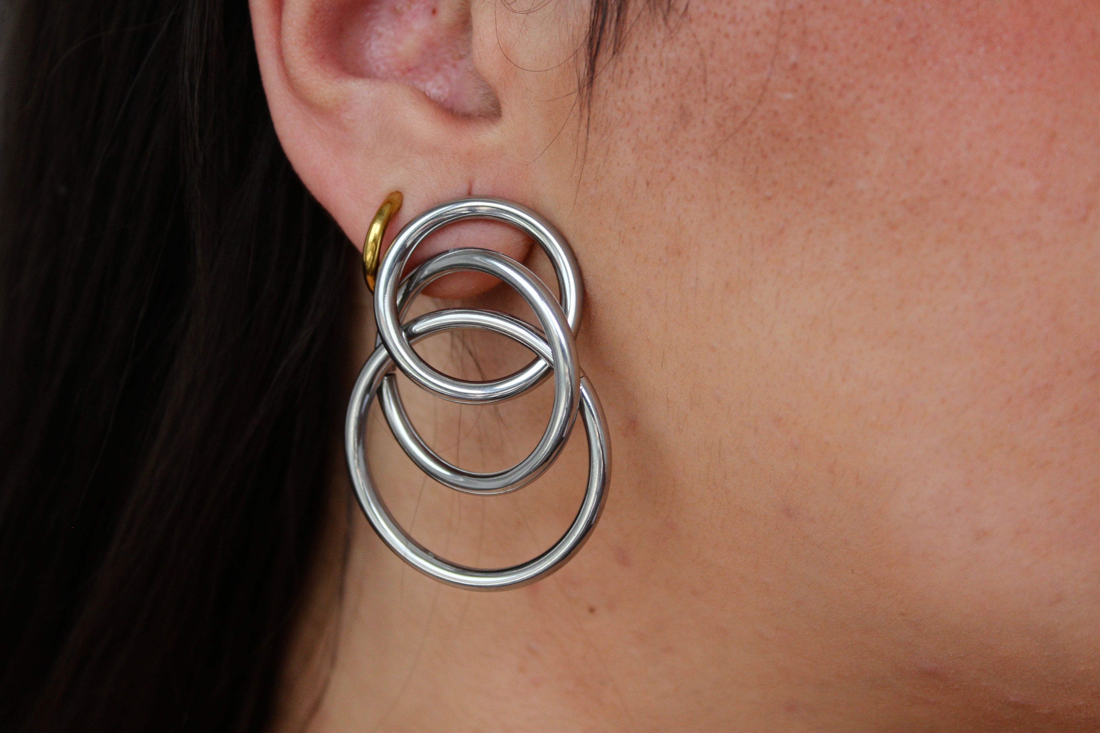 Pendientes Ágata Plateados