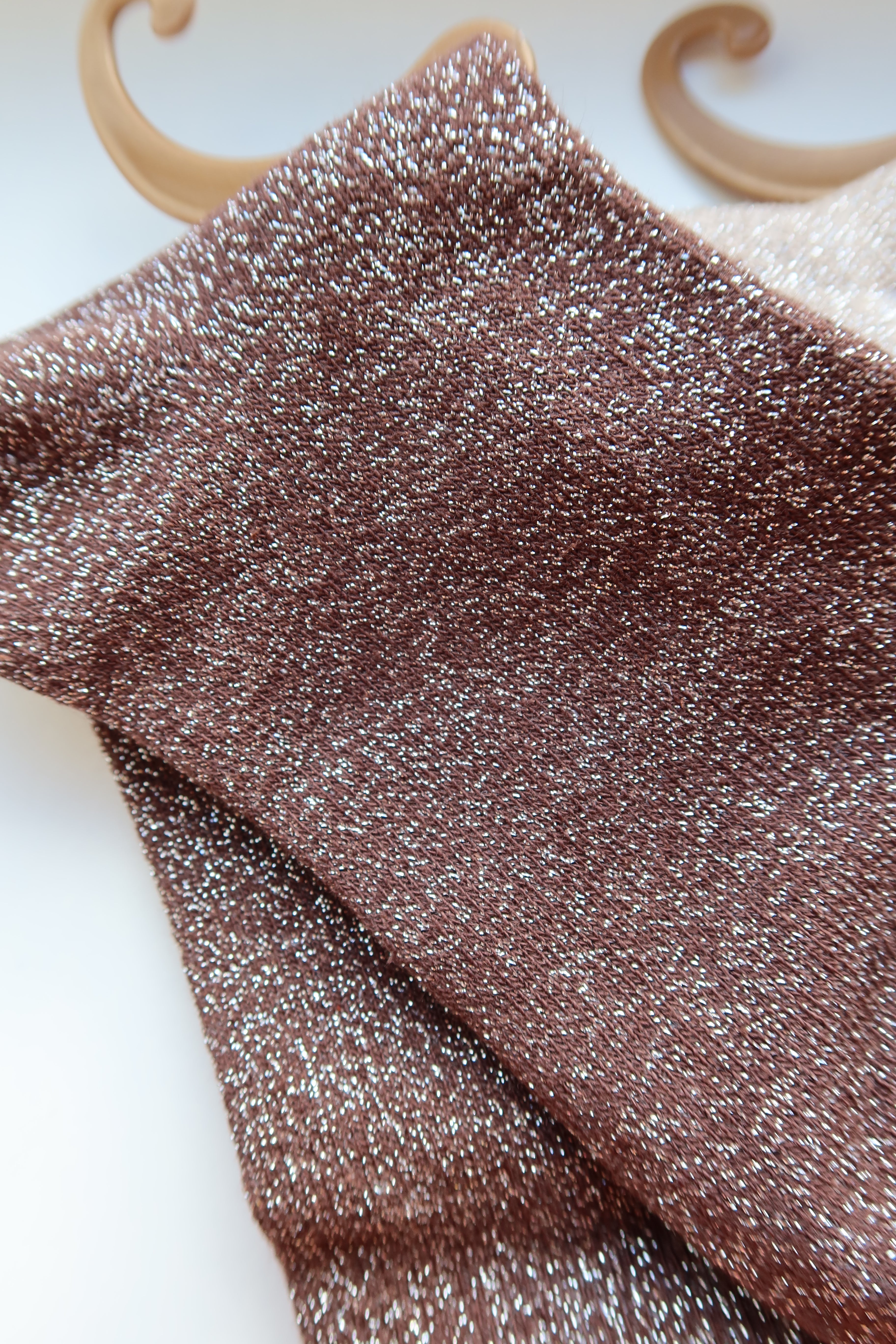 Calcetines Brillo Marron Chocolate