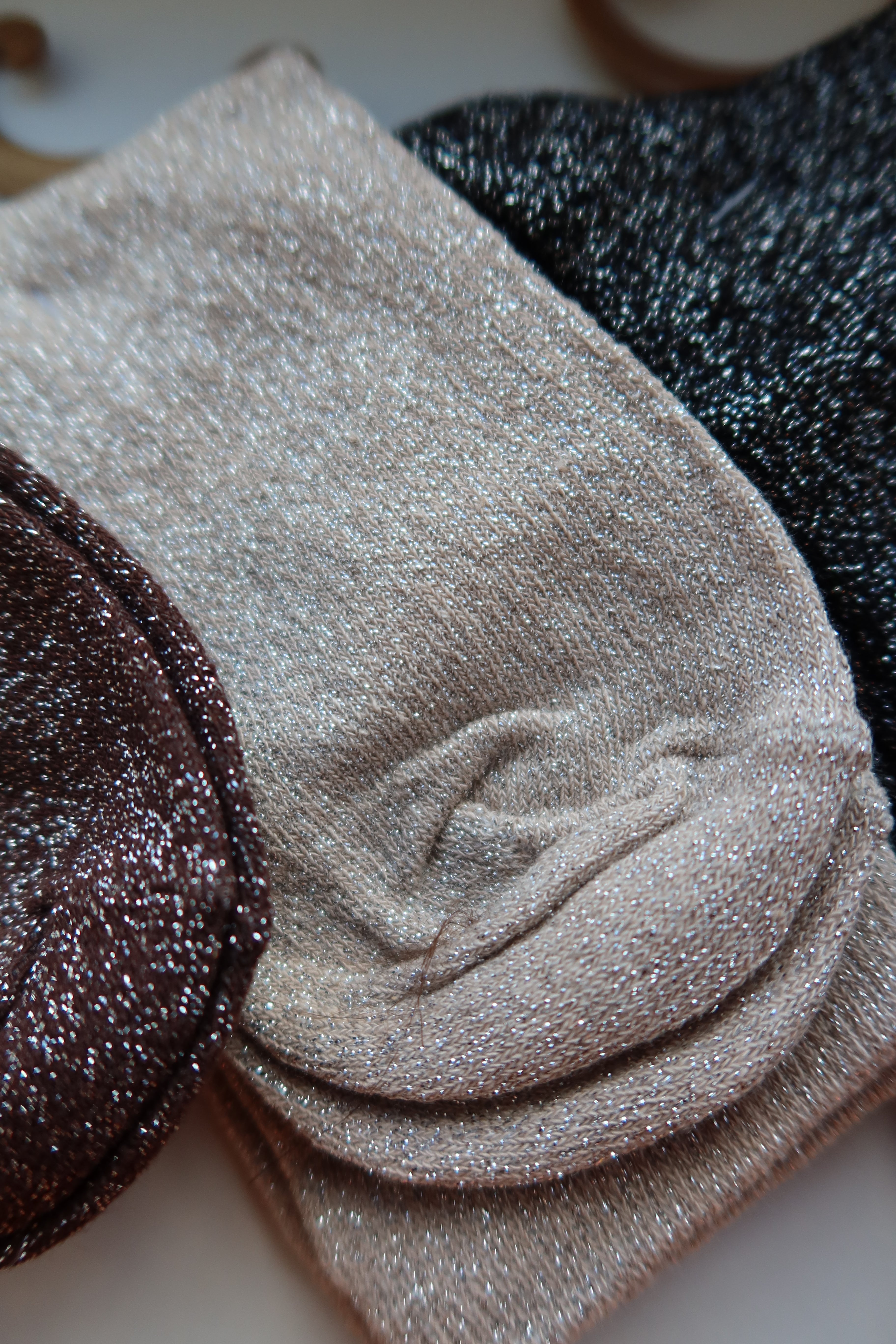 Calcetines Brillo Beige