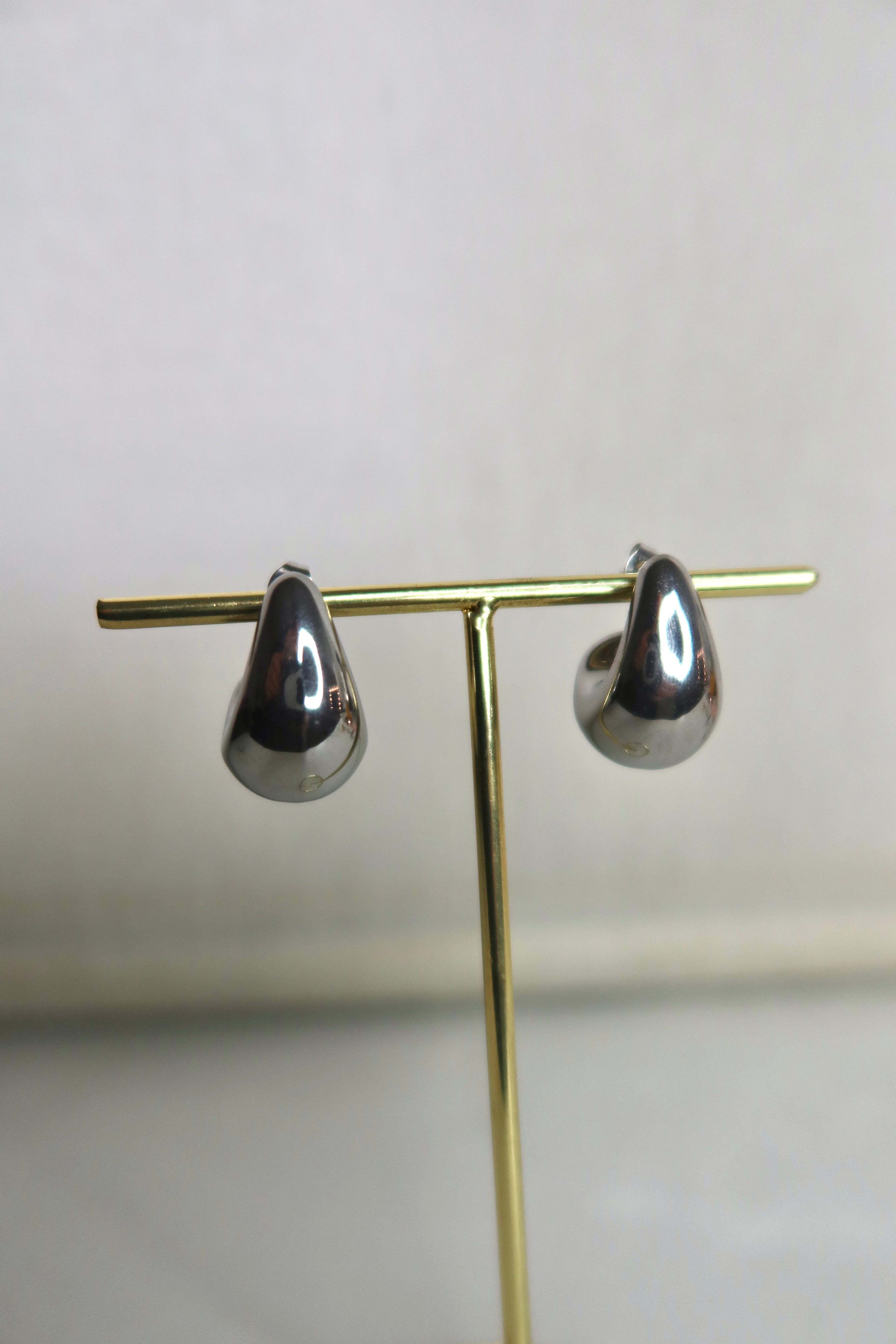Pendientes Gota Plateados