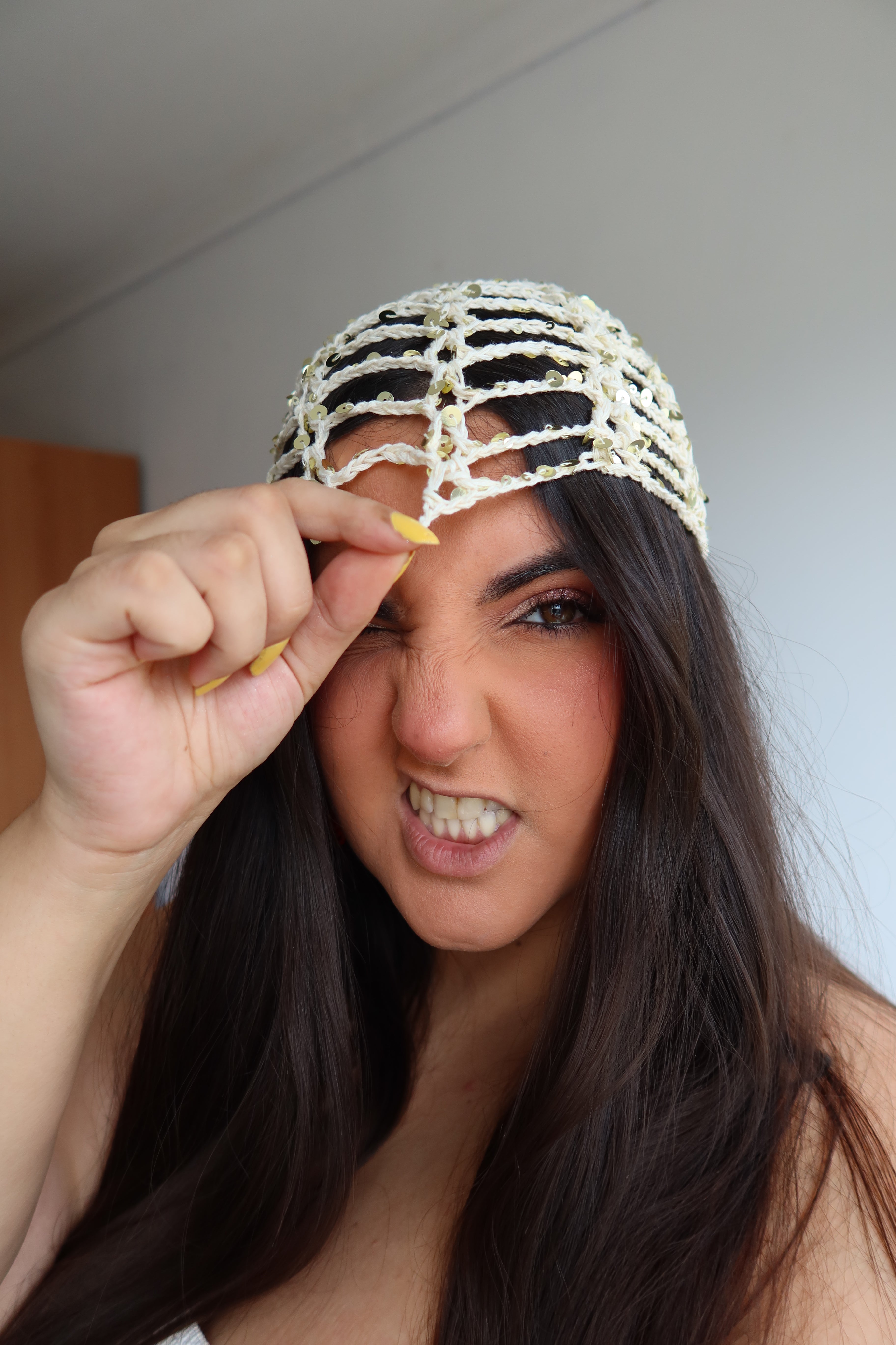 Casquete Beige