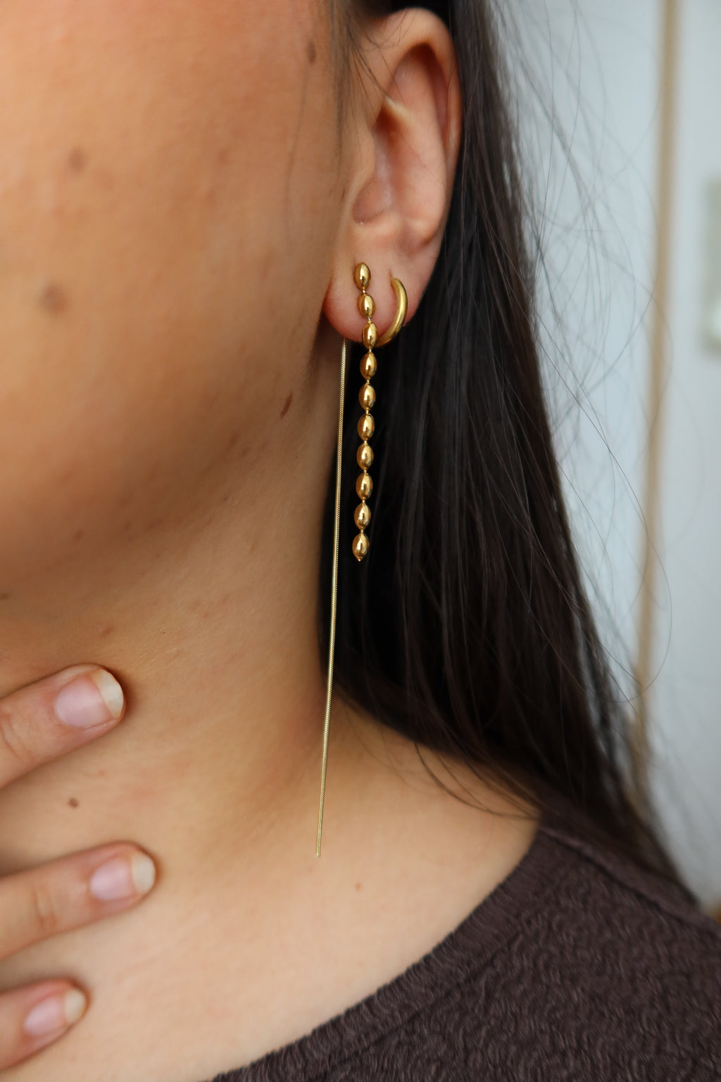 Pendientes Veta Dorados
