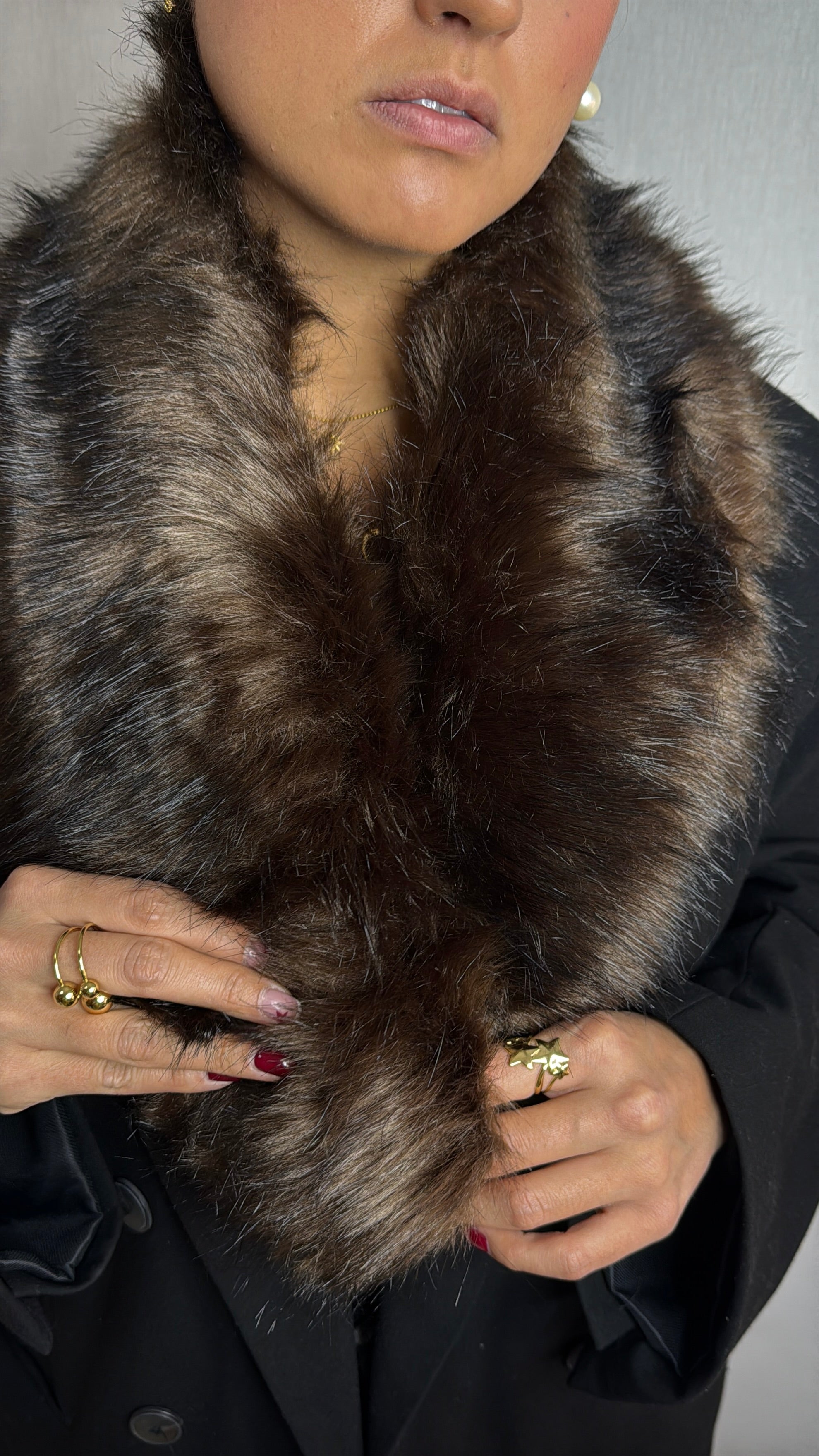 Estola Marron Chocolate Pelo