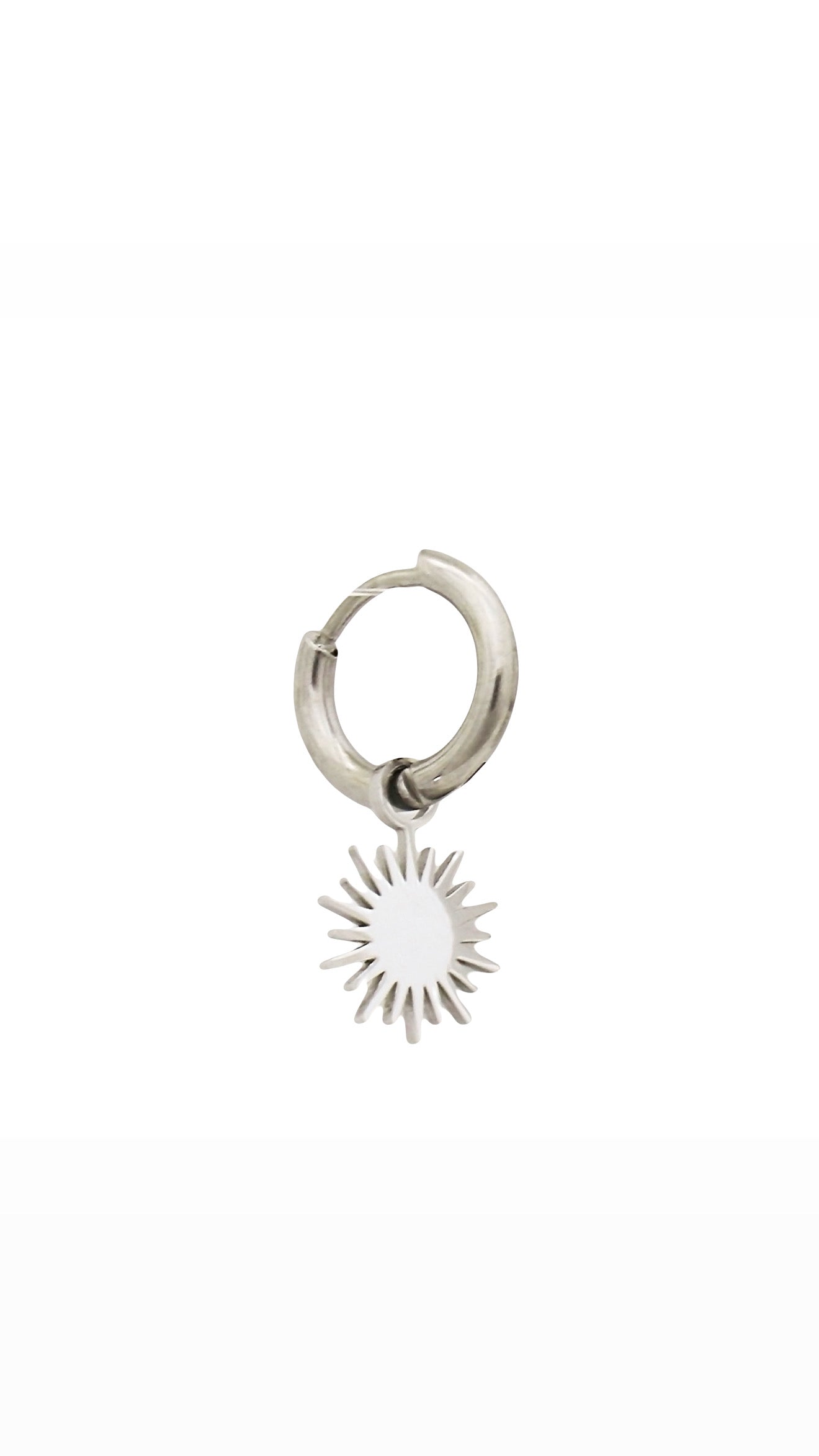 Pendiente Sol Mini Plateado
