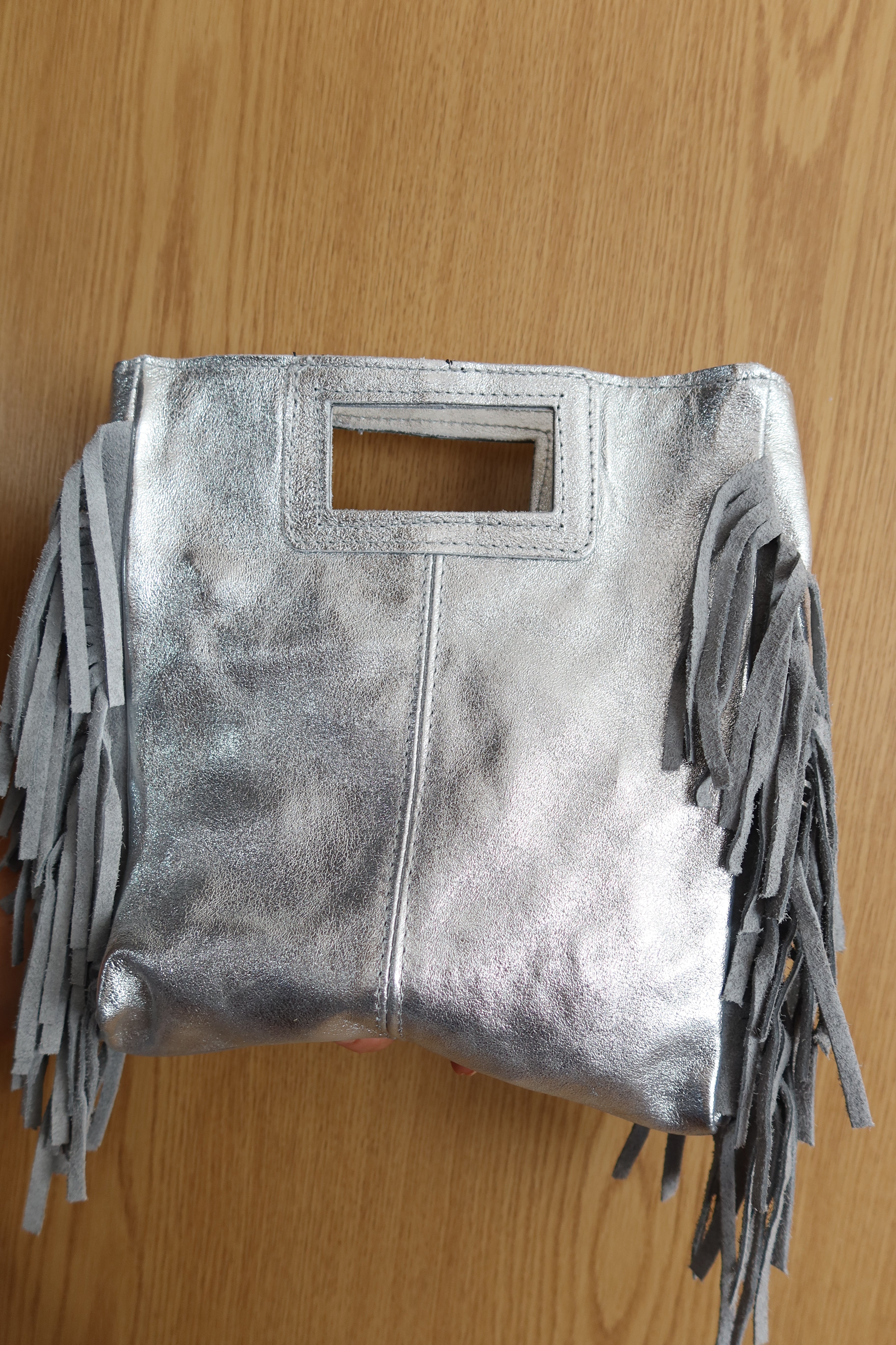 Bolso Savanna Metalizado Plateado