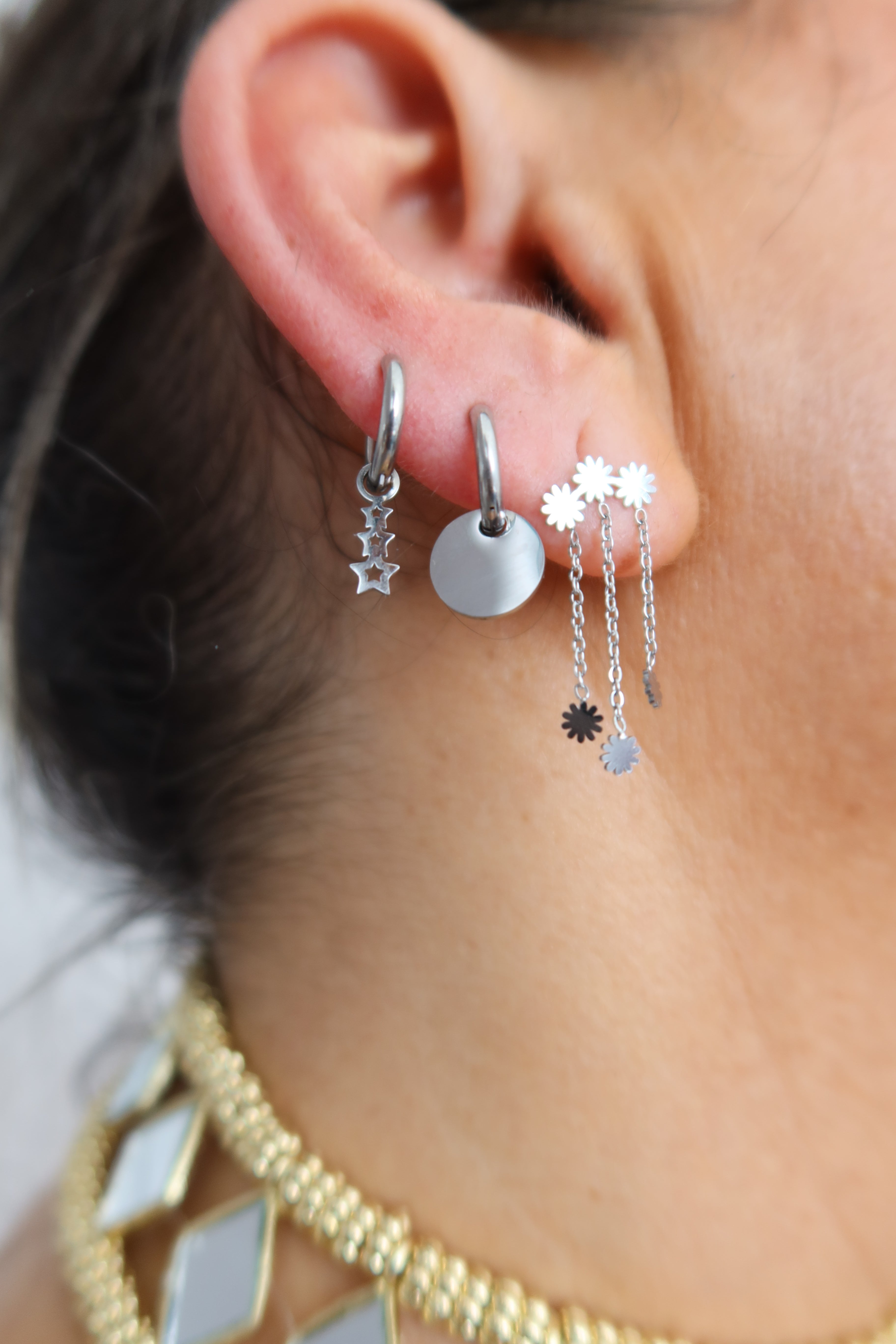 Pendiente Mini Star Plateado