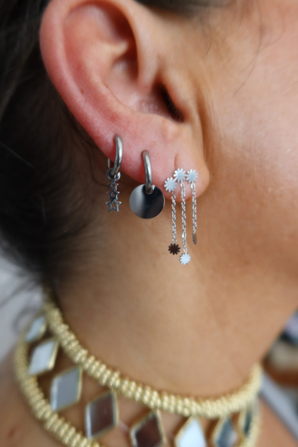 Pendientes Maia Plateados