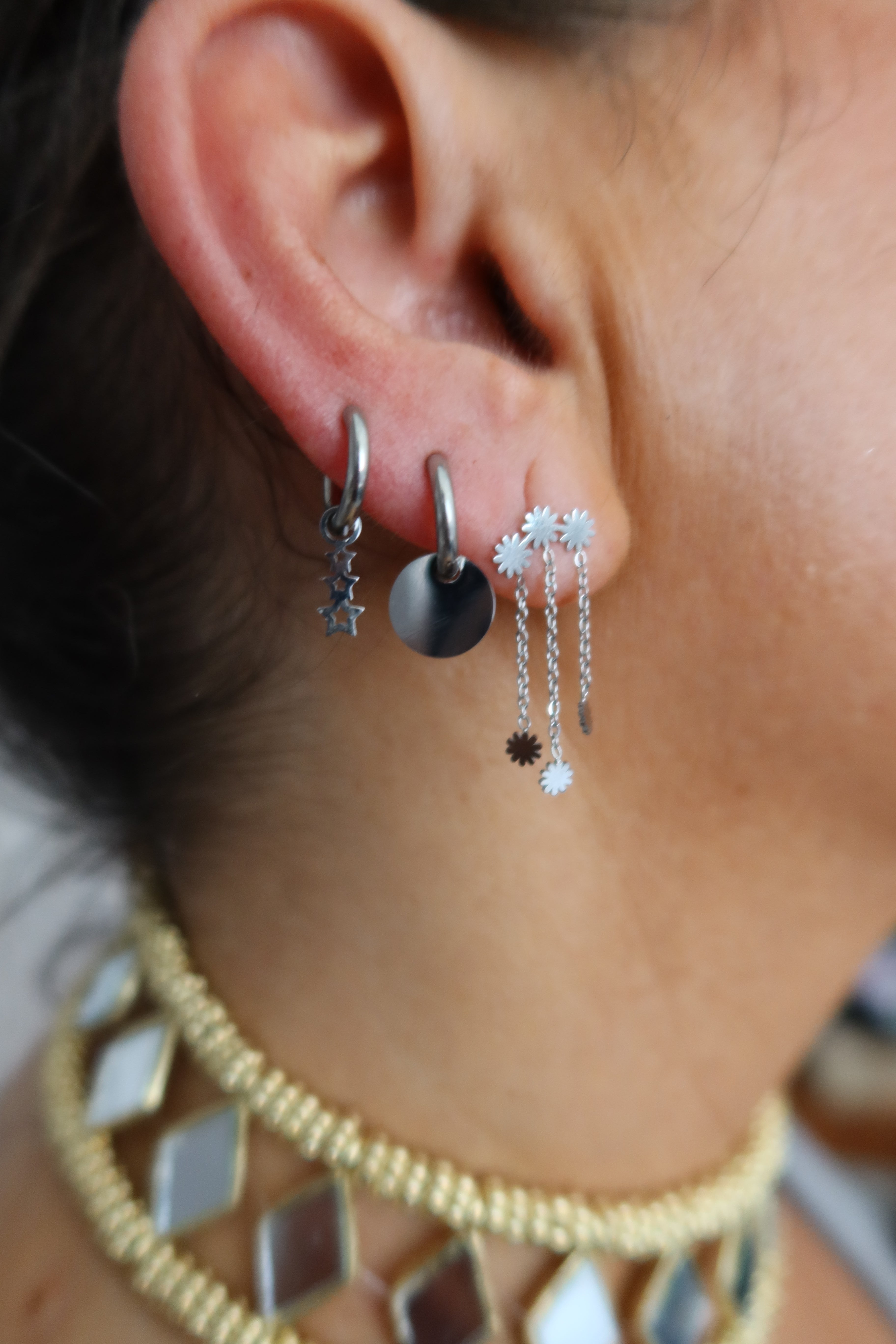 Pendientes Maia Plateados