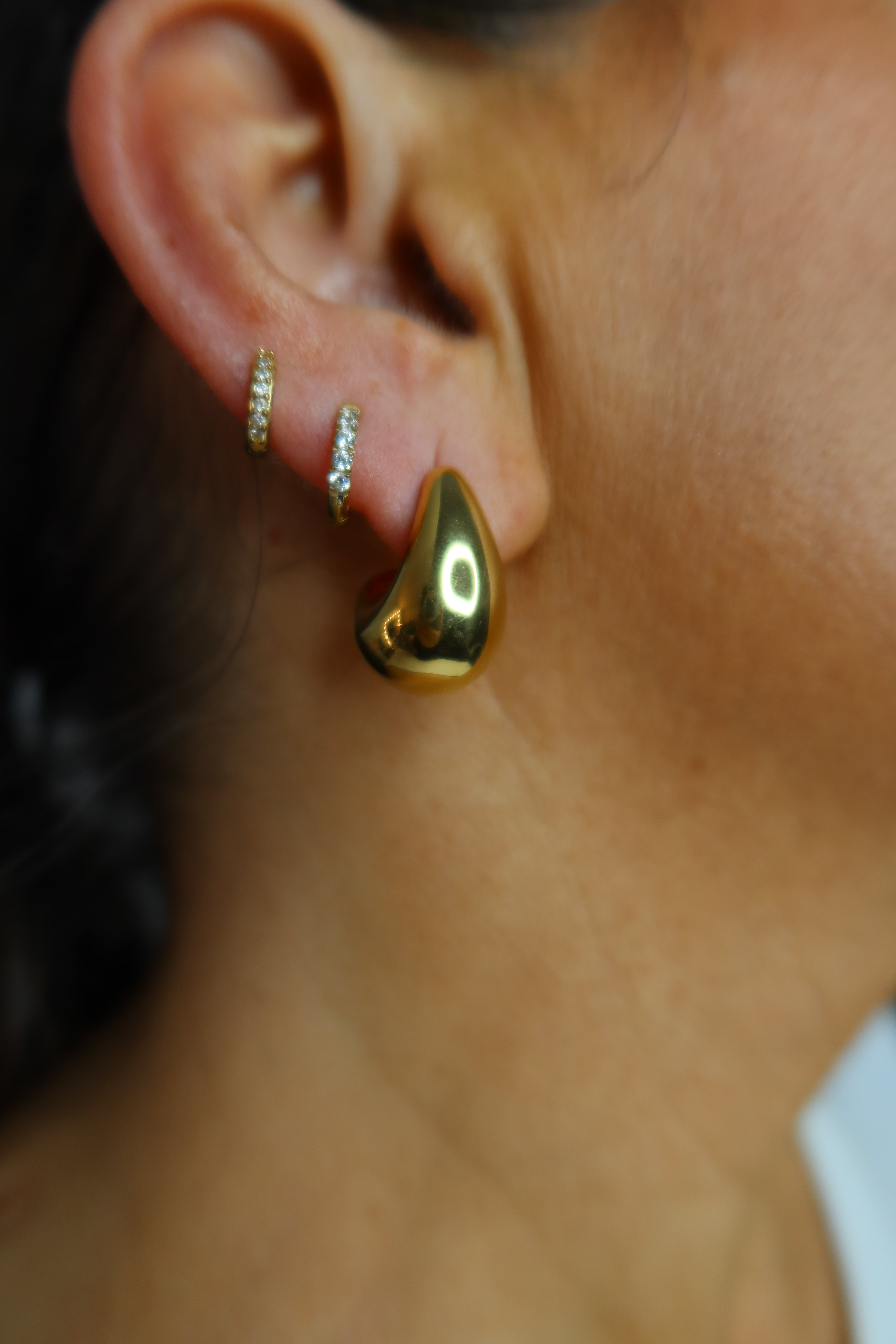Pendientes Gota Dorados