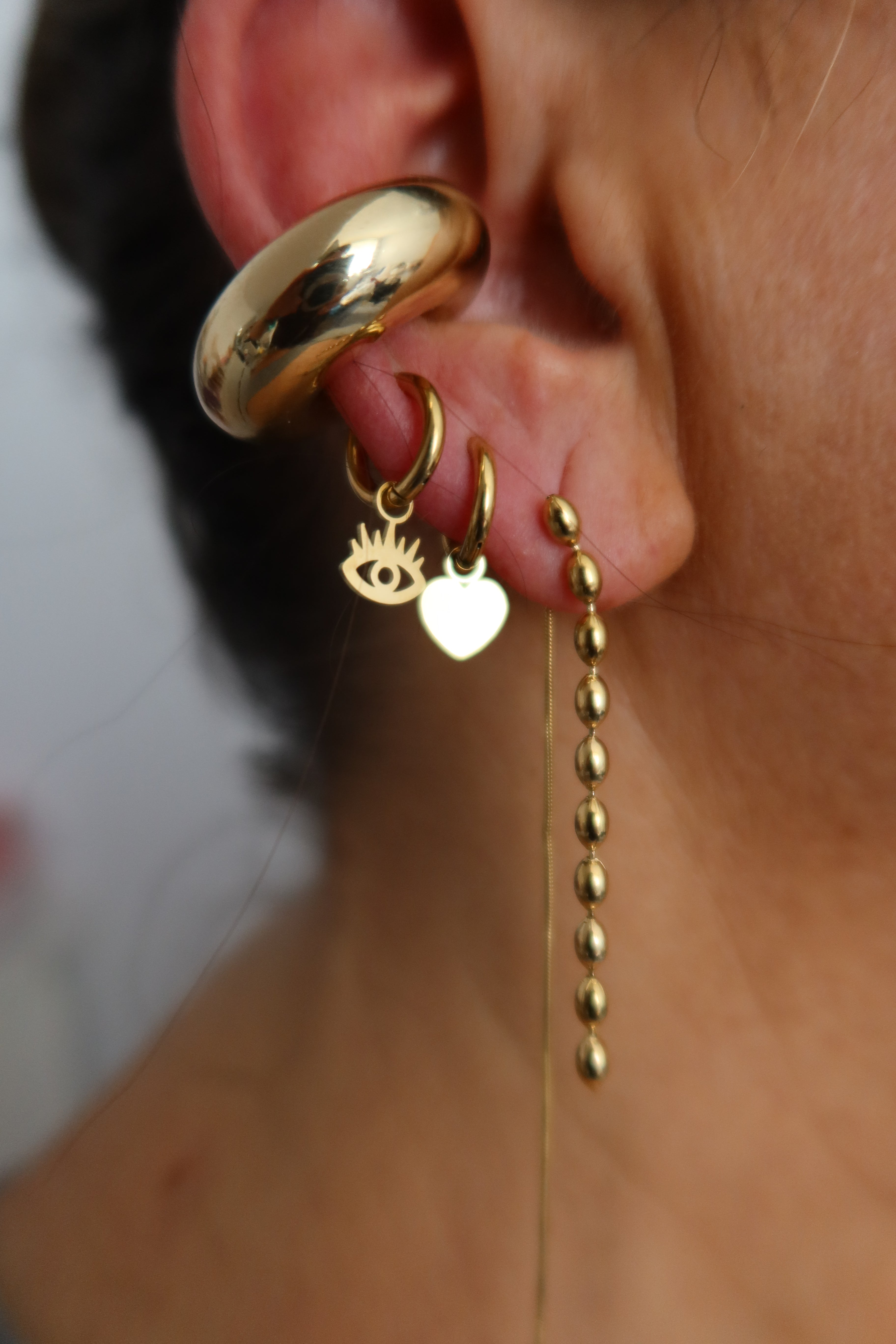 Pendiente Mini Ojo Dorado