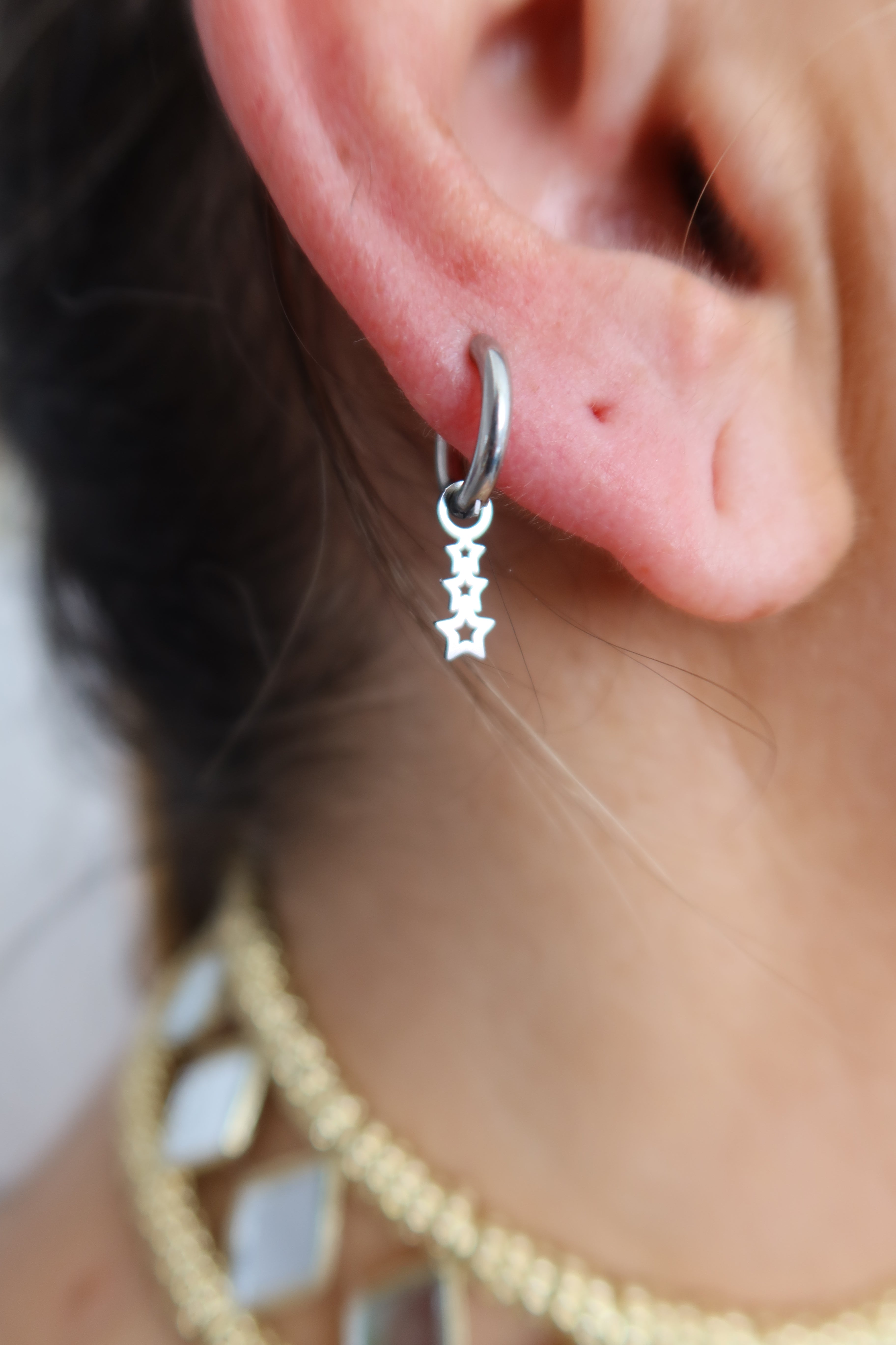 Pendiente Mini Star Plateado