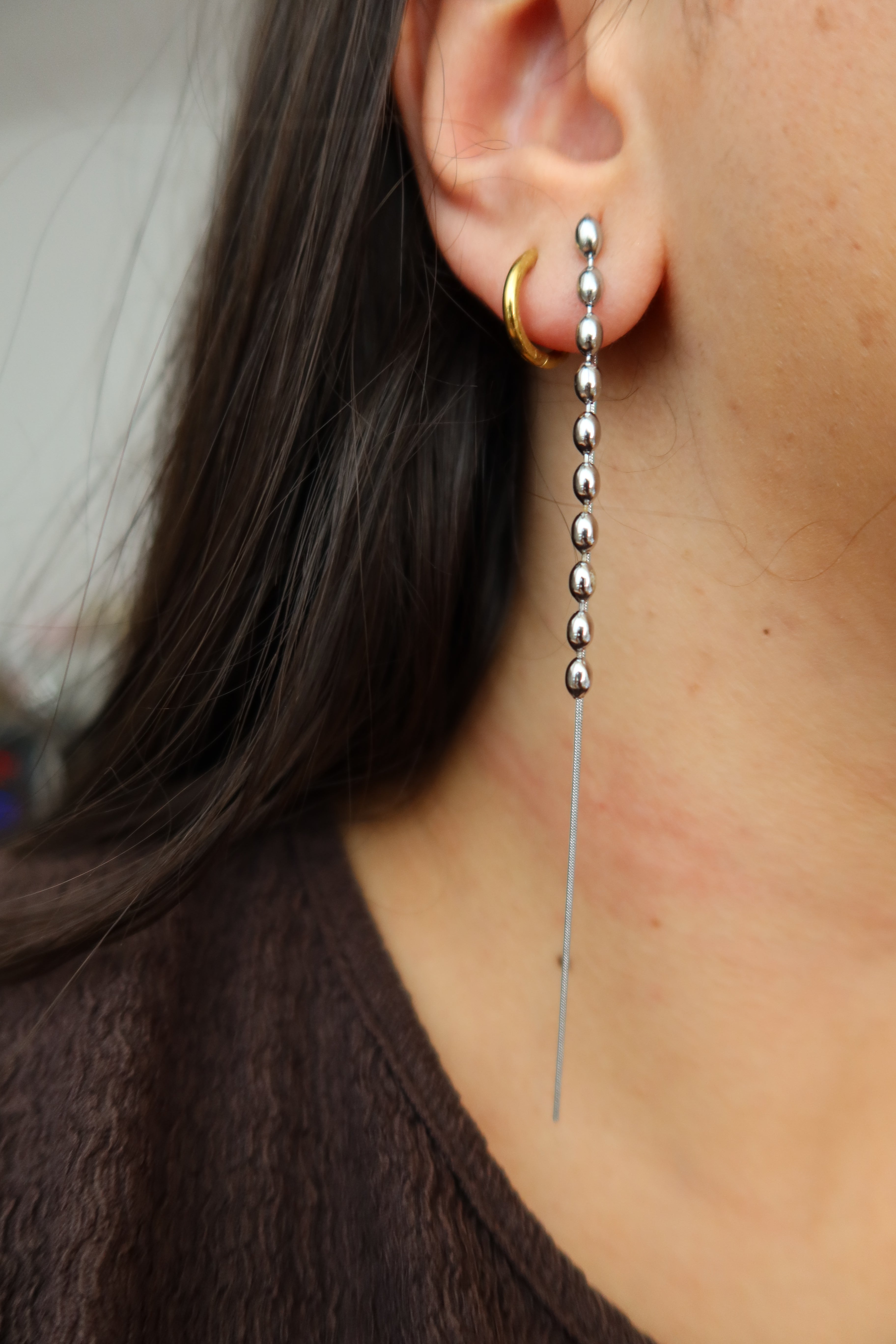 Pendientes Veta Plateados