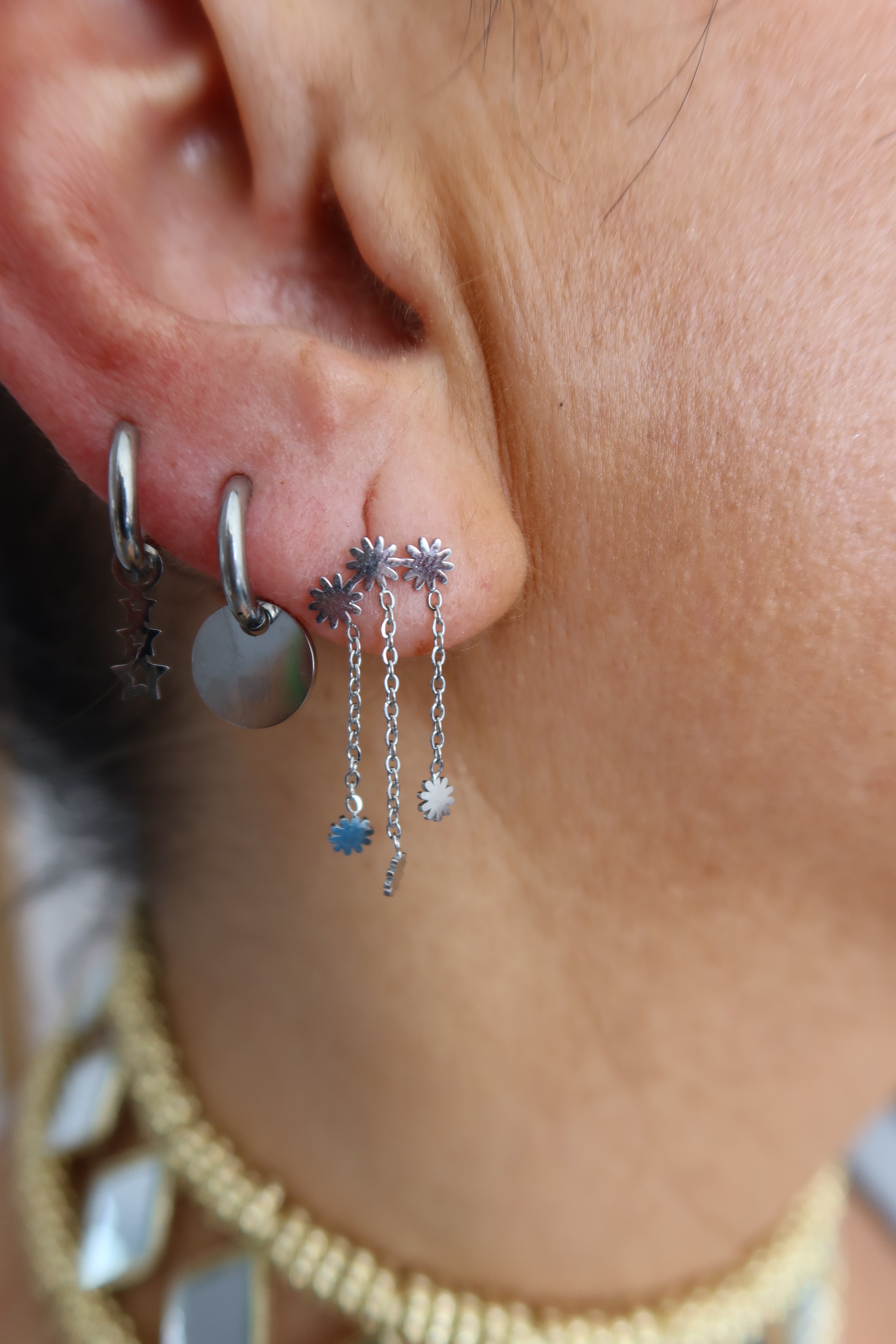 Pendientes Maia Plateados